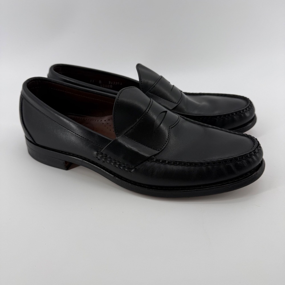 Allen Edmonds Paxton Mens 11 B Black Leather Penny Loafers 42020 Made in USA